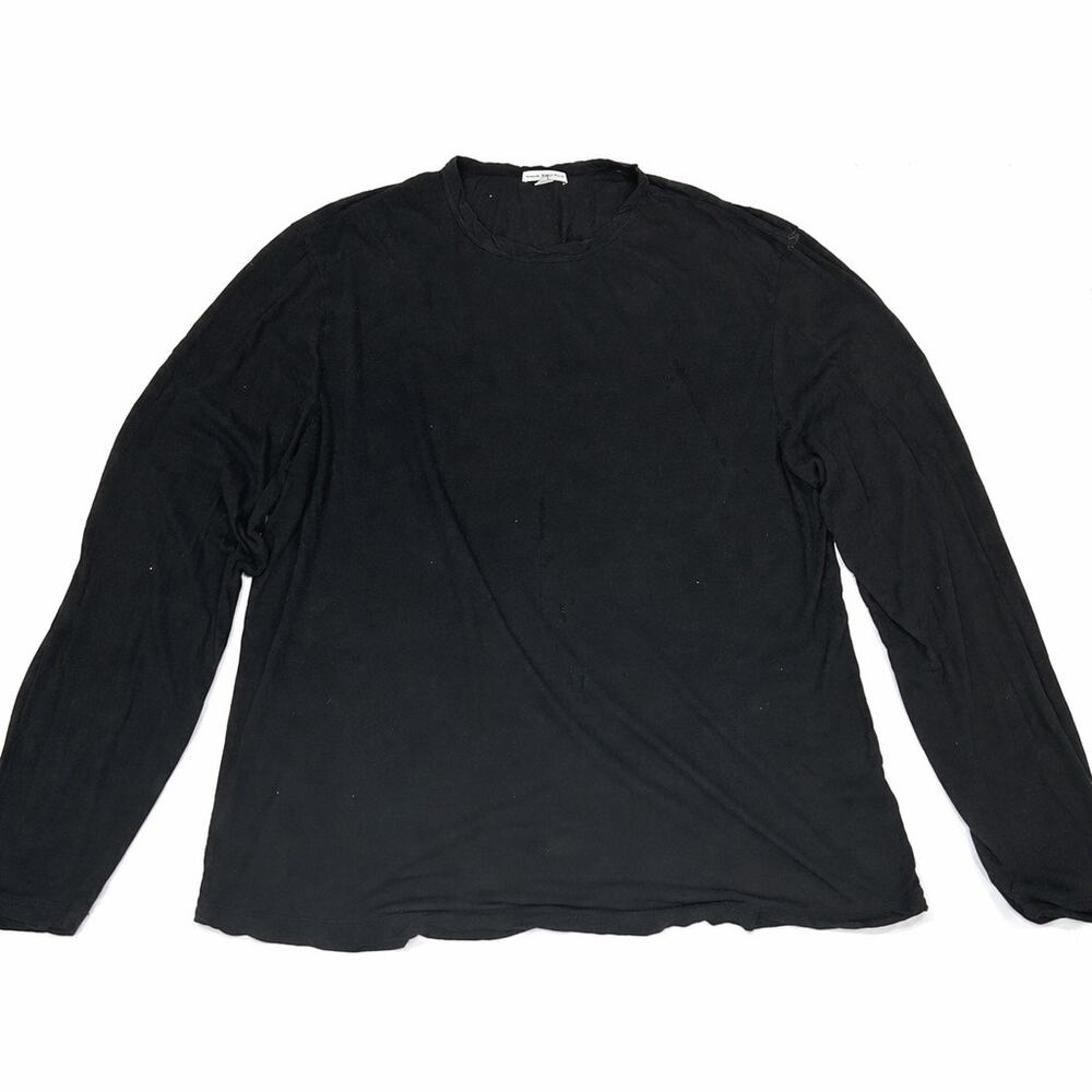 James Perse Cotton Long Sleeve Crew Neck T-Shirt. Men’s 5/XXL